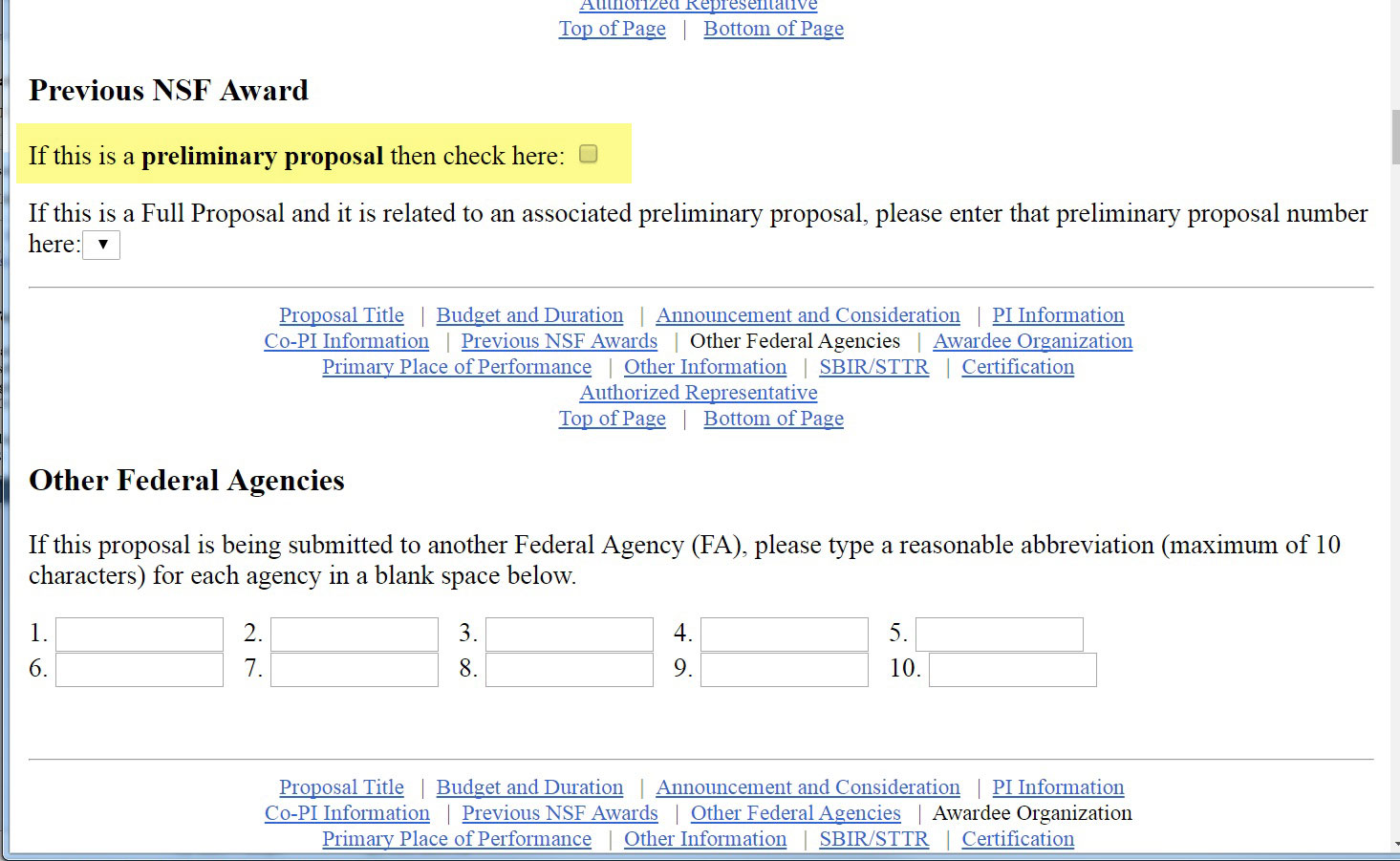 Nsf Proposal Template