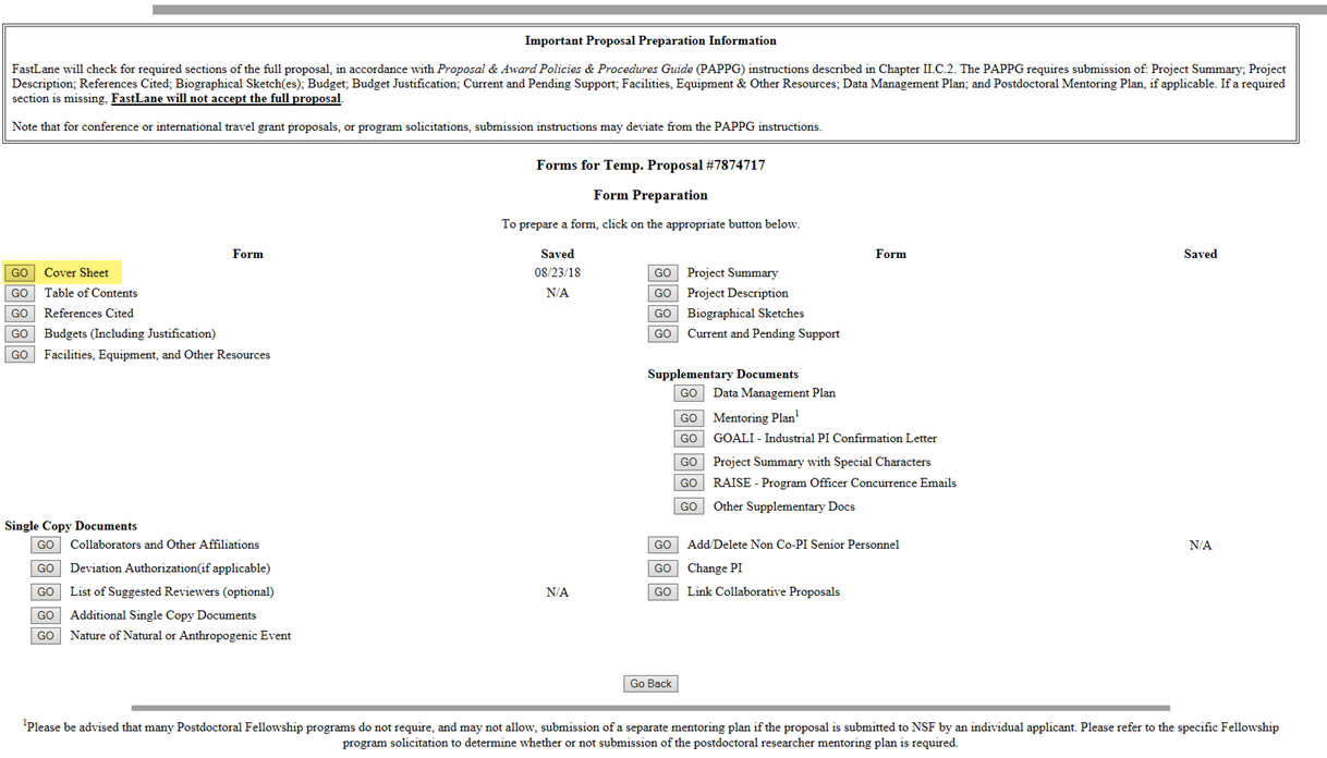 Nsf Proposal Template